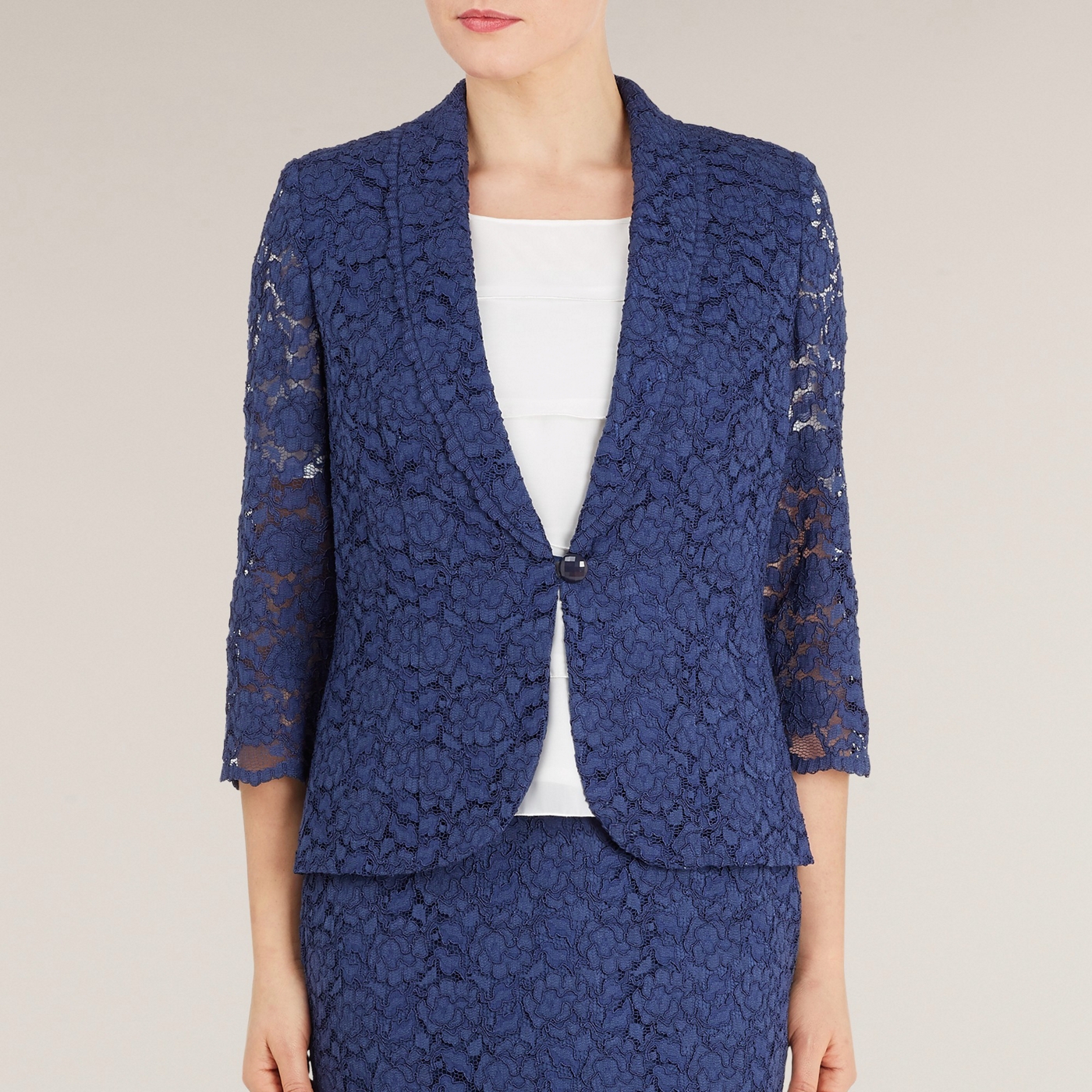 Eastex Navy Lace Tailored Jacket