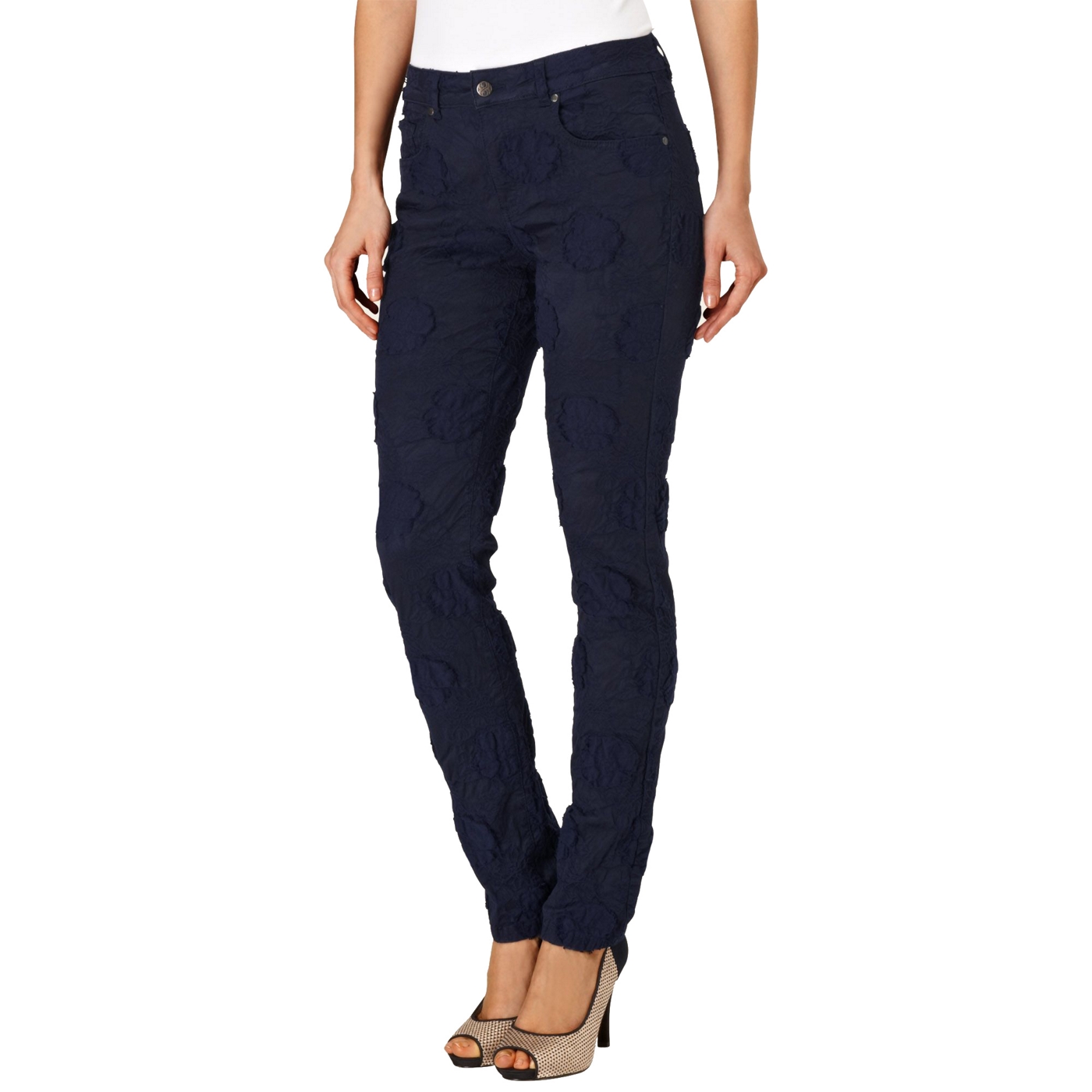 Phase Eight Navy lexi jacquard jeans