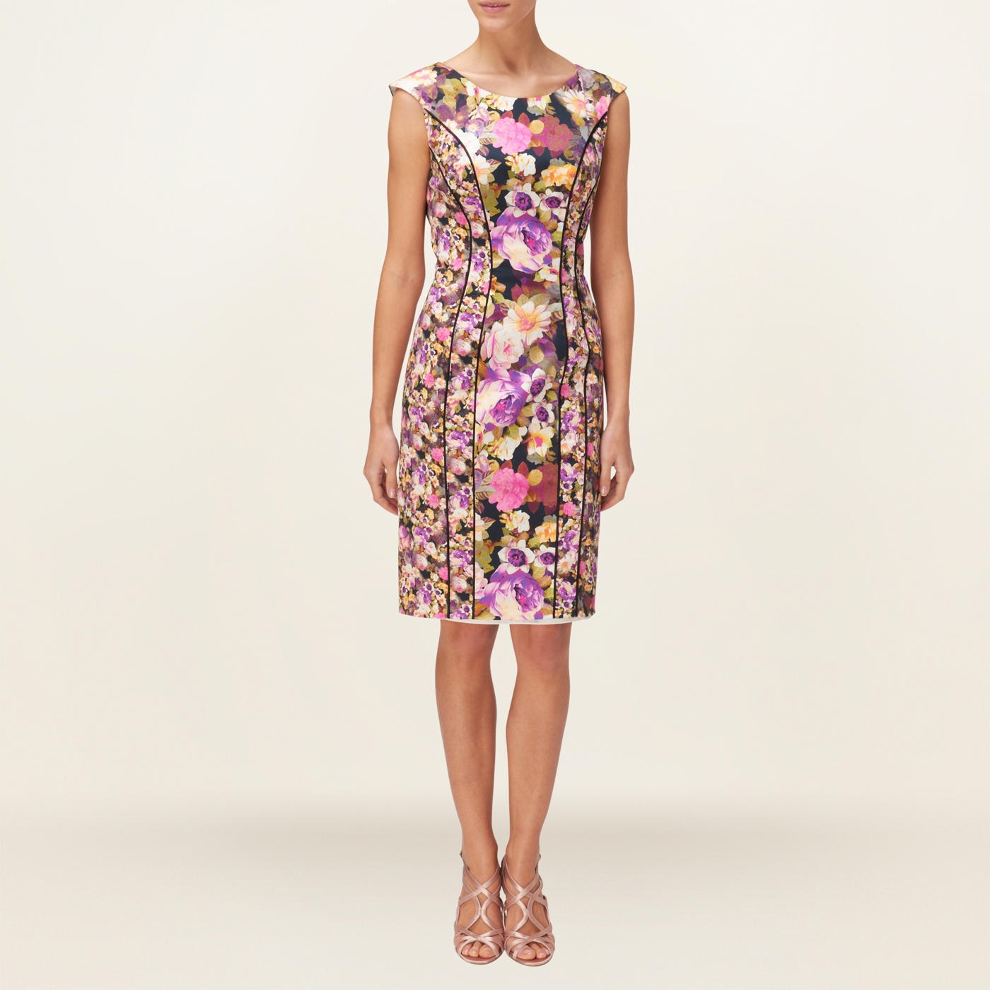 Phase Eight Multi Coloured Ditsy Floral Illusion Dress