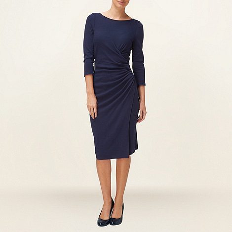 Phase Eight Navy Side Ruched Jersey Dress- at Debenhams.com