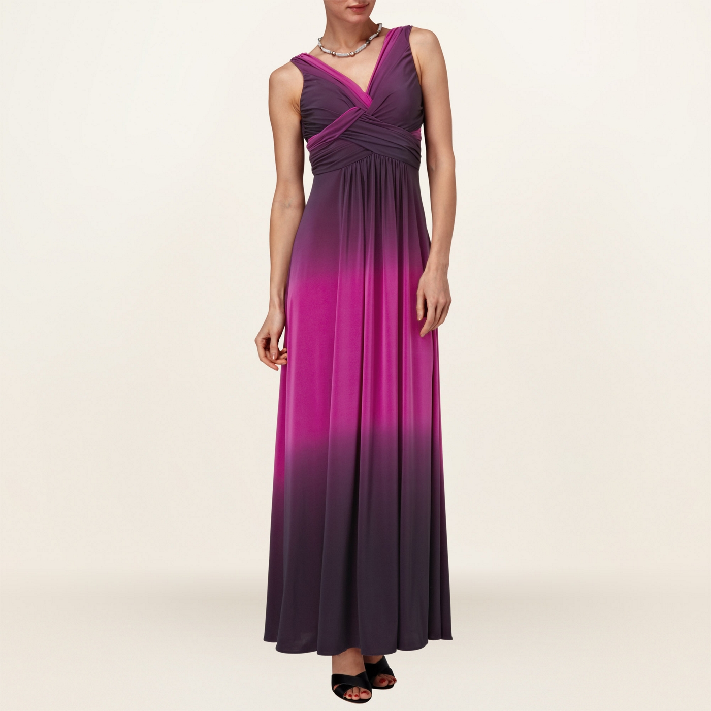 Phase Eight Fuchsia and Burgundy simone dip dyed maxi dress