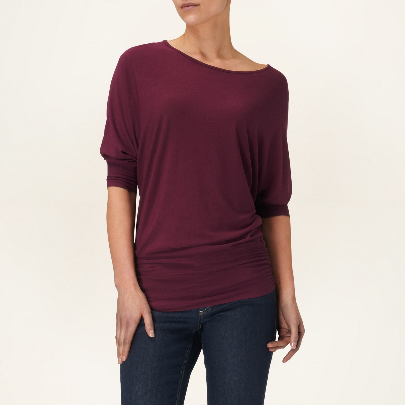 Phase Eight Oxblood dana top