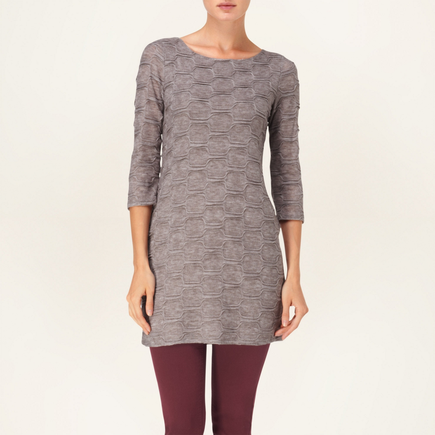 Phase Eight Oatmeal textured bubble tunic