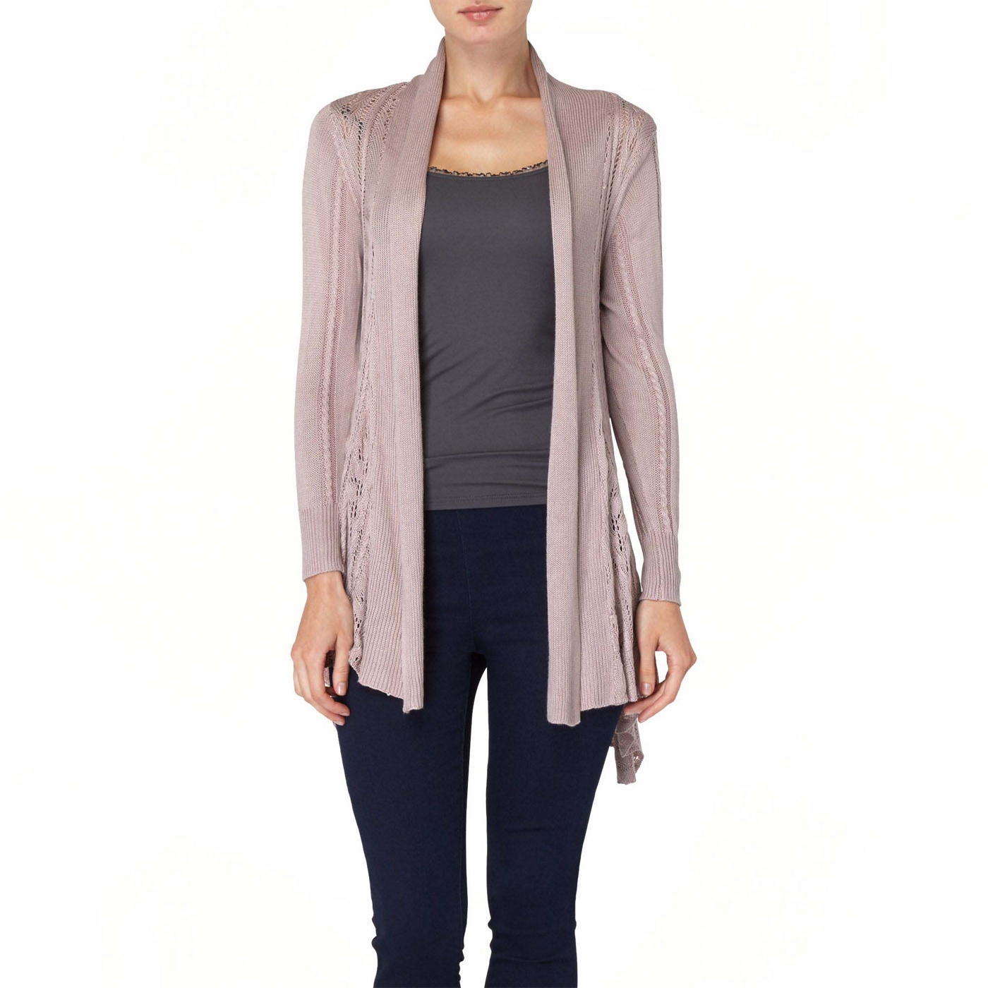 Phase Eight Dusty Pink paula pointelle cardigan