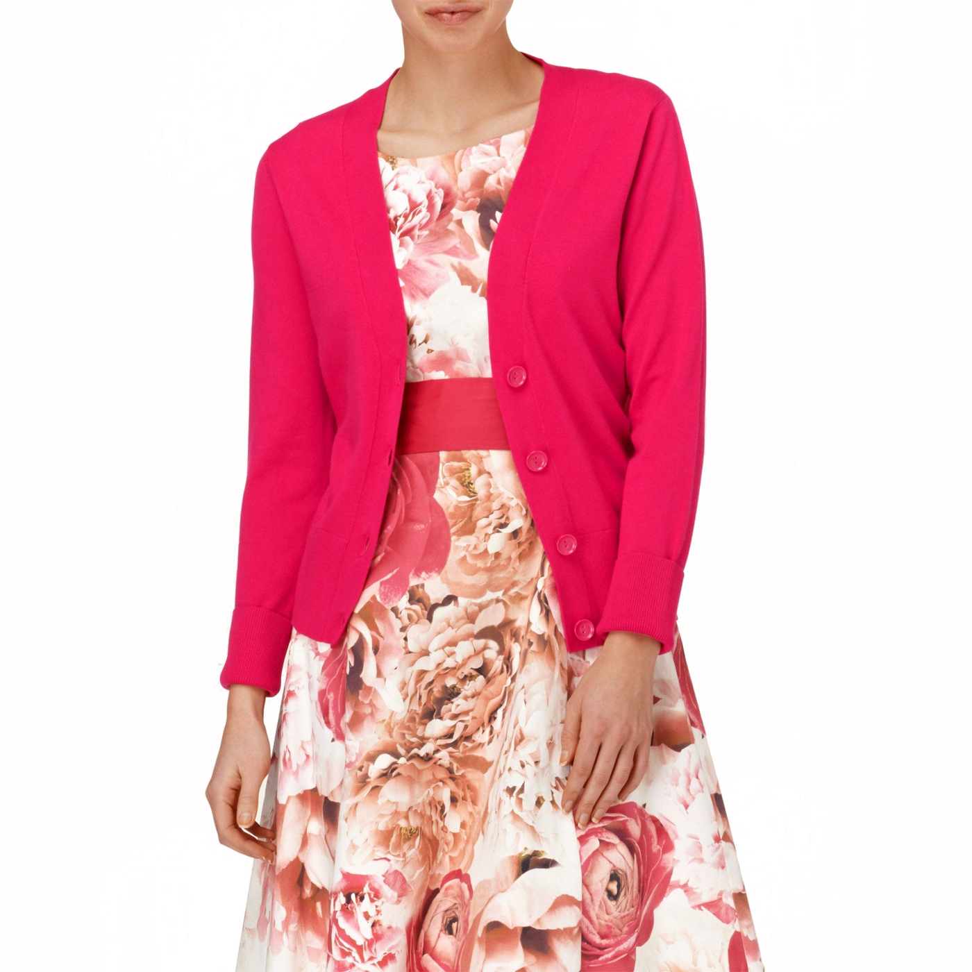 Phase Eight Fuchsia vanessa v neck cardigan