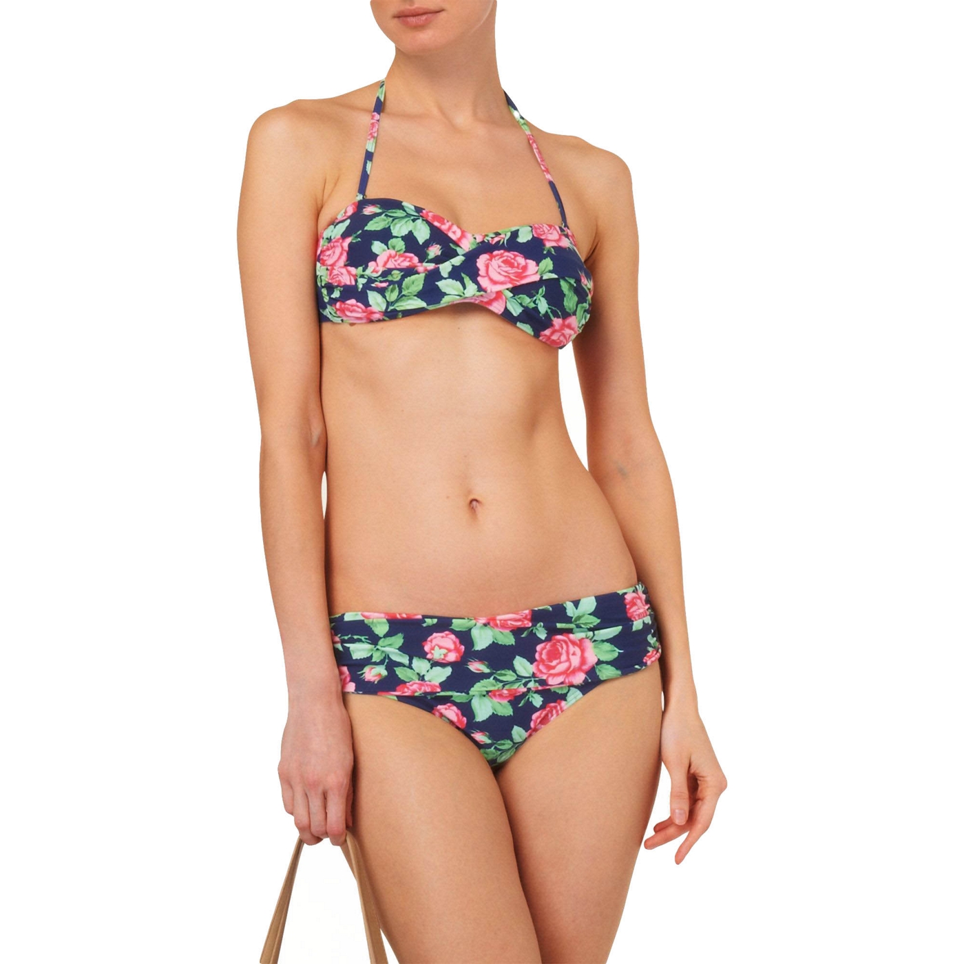 Phase Eight Navy rose print bikini bottoms