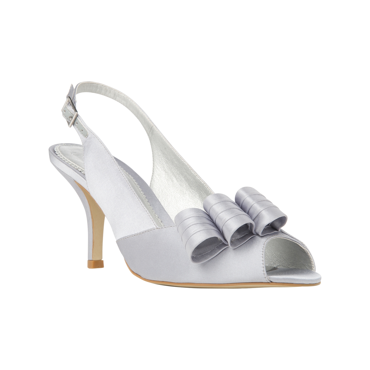 Phase Eight Silver Yasmin Slingback Shoes