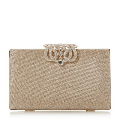 dune gold clutch bag sale