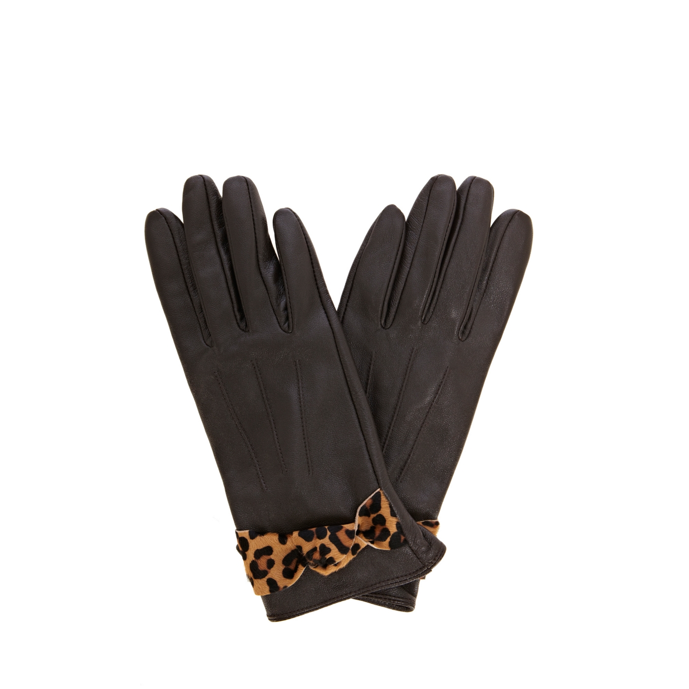 Oasis Oasis  leopard trim glove