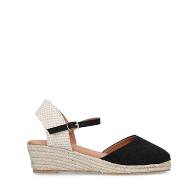 black espadrille wedges uk