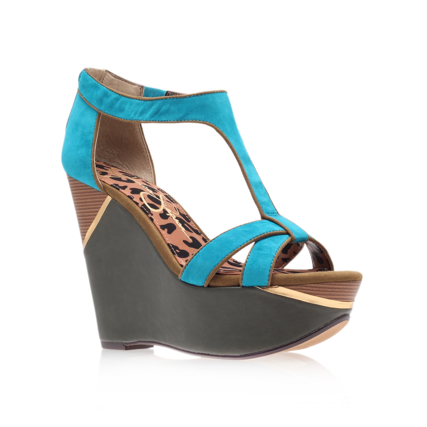 Jessica Simpson Blue kansas high heel platform wedges