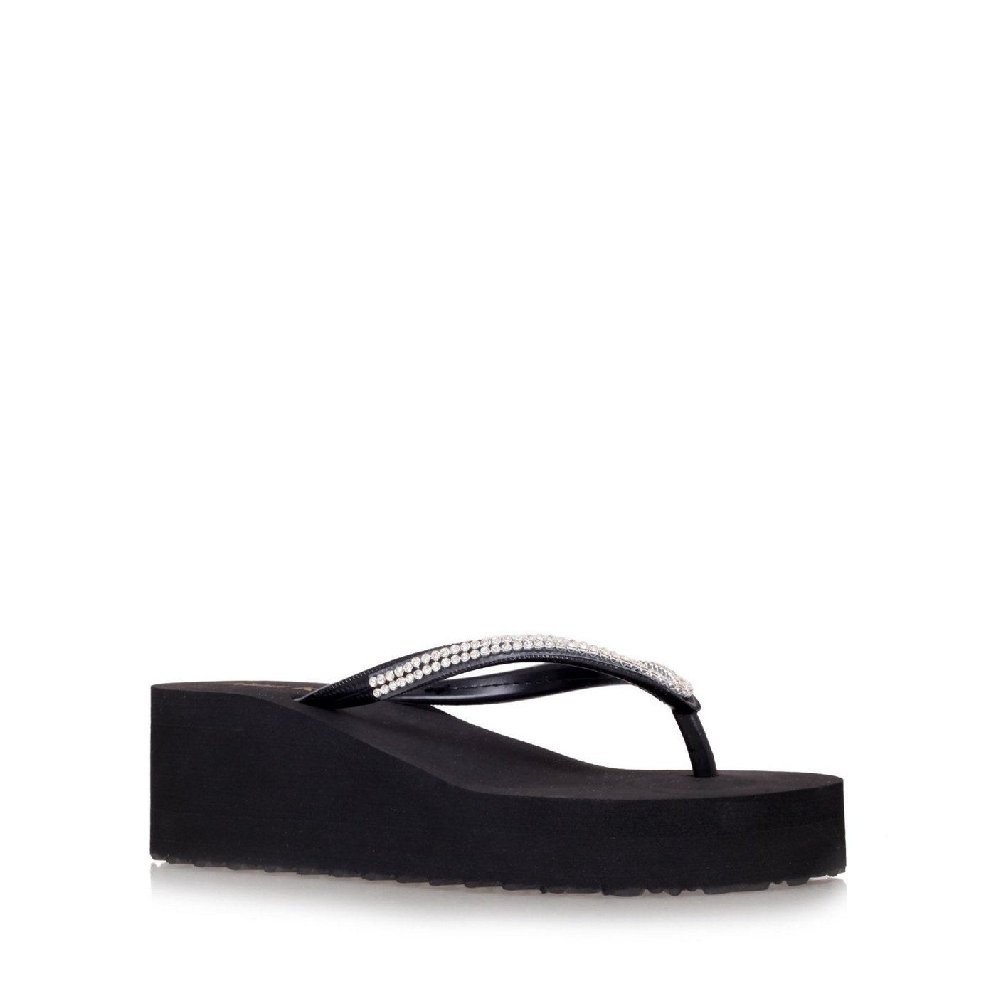 Miss KG Black Darcy platform flip flops