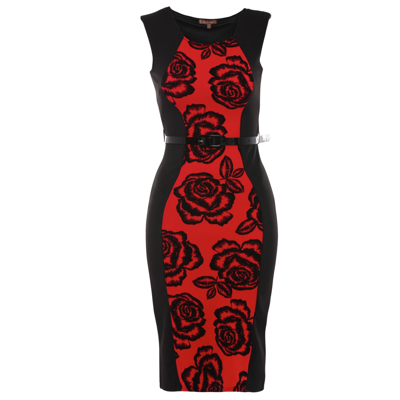 Jolie Moi Red floral insert dress