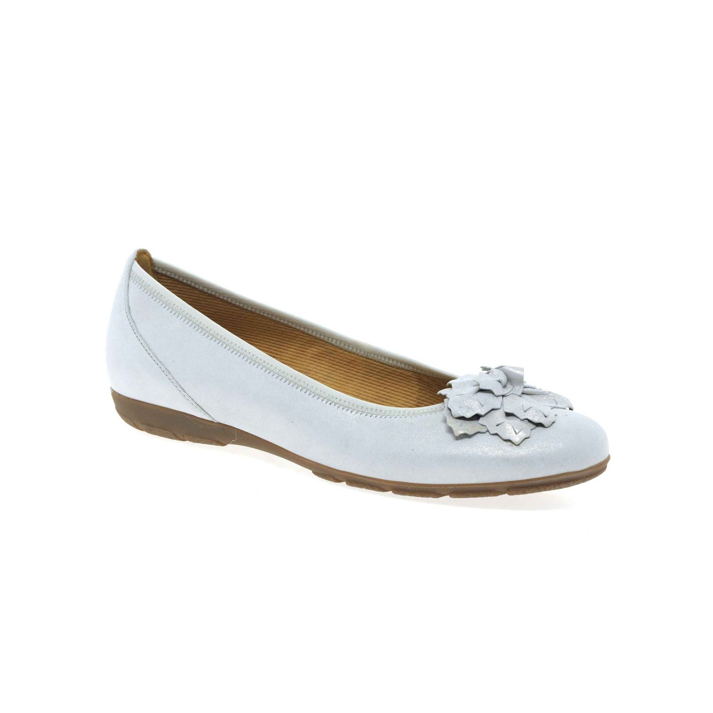 Gabor Silver Pavilion ballet pumps