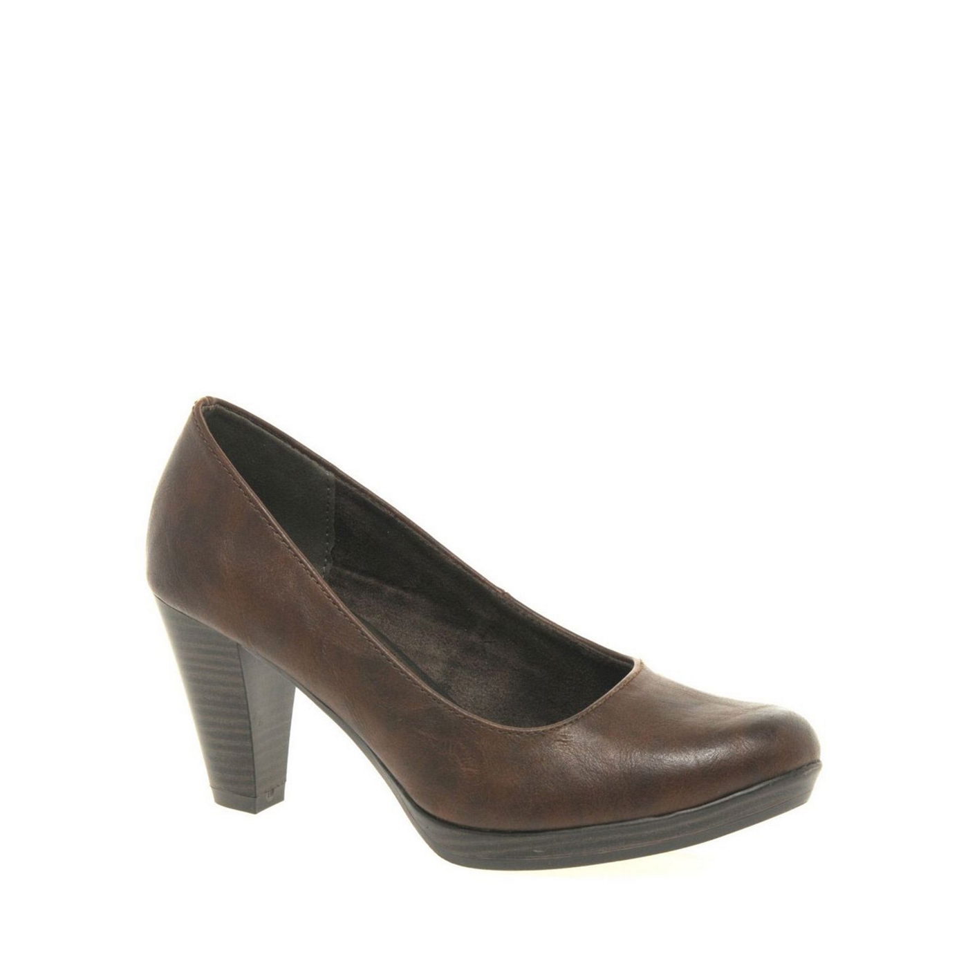 Marco Tozzi Brown claudia womens dress court shoes