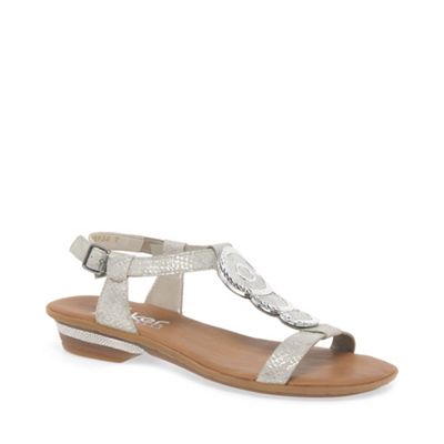 Rieker Silver 'Mussura' Womens Casual Sandals | Debenhams