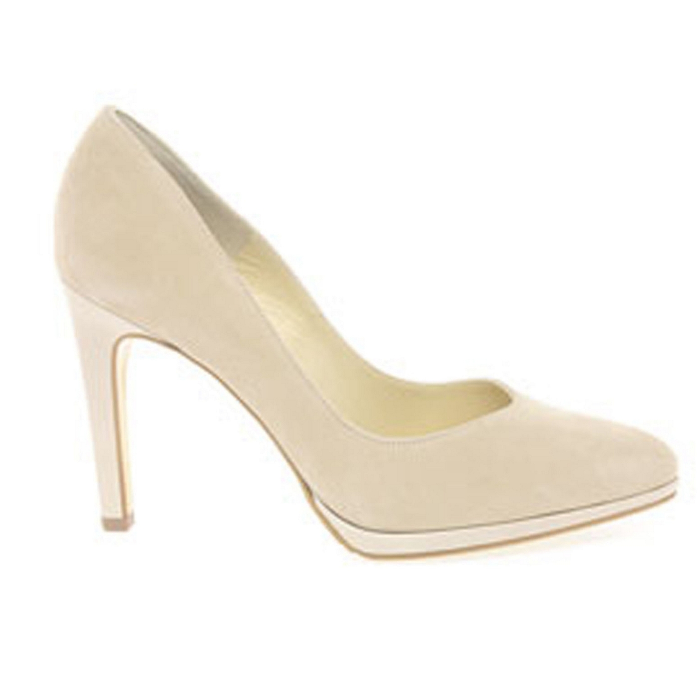 Peter Kaiser Cream Herdi Suede Platform Court Shoe