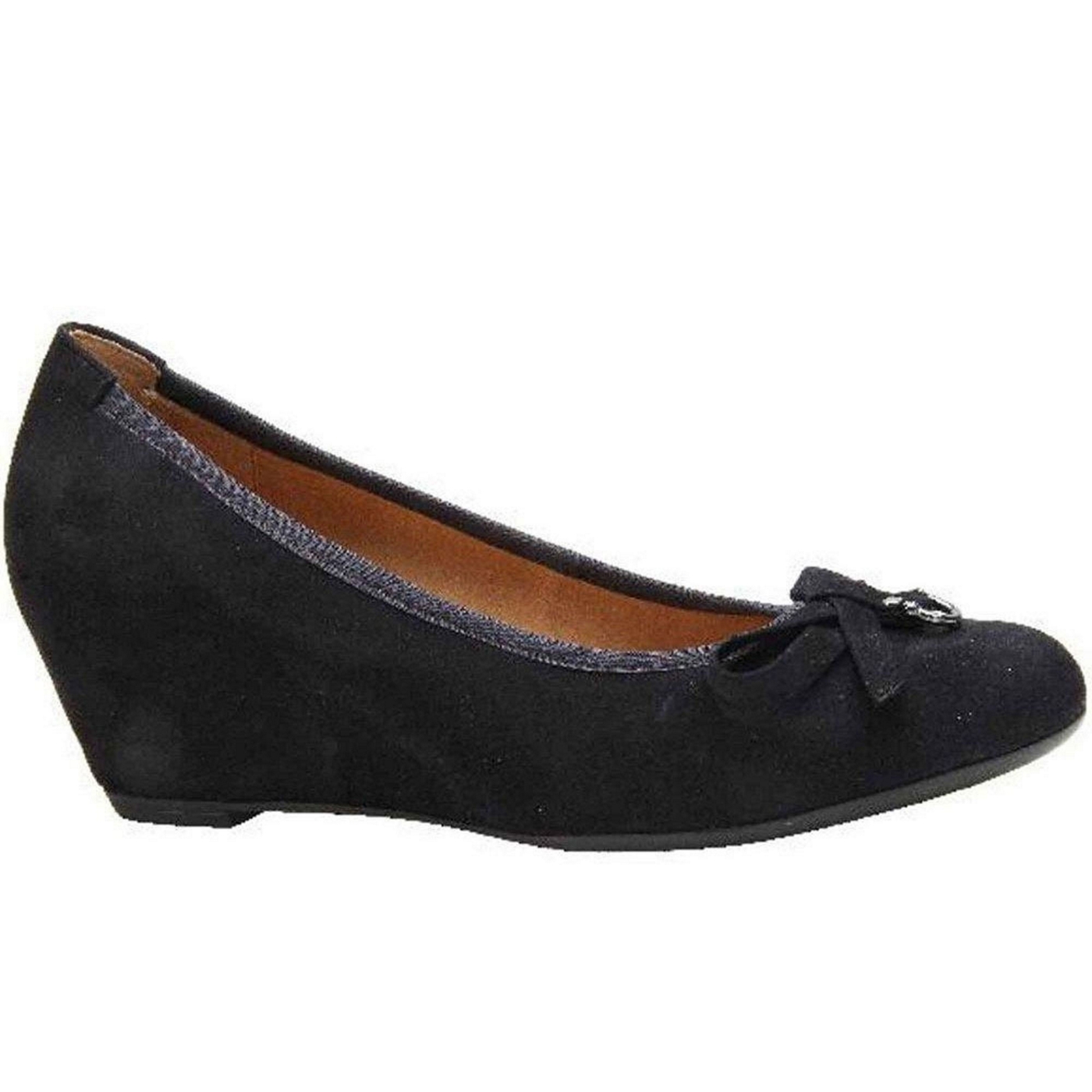 Gabor Navy Amorette Womens Wedge Heeled Dress Court Shoes