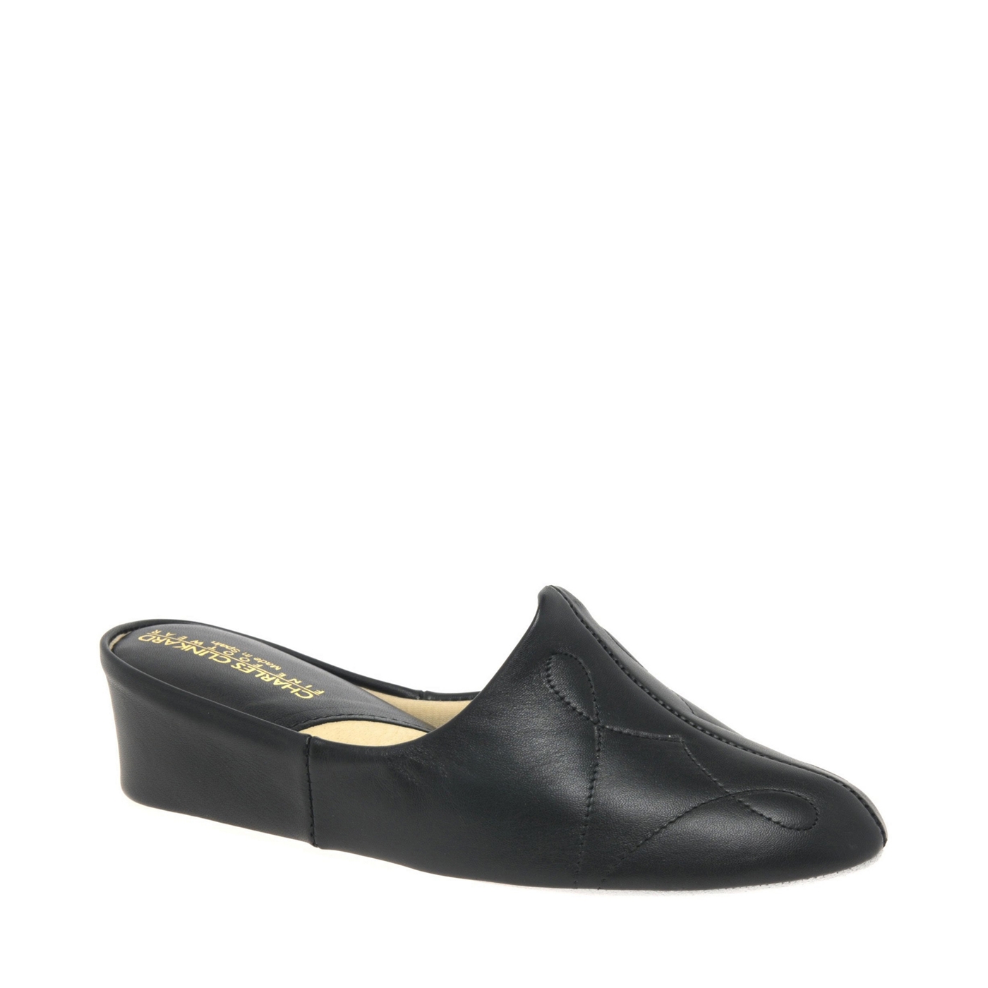 Relax Black Dulcie Leather Slippers