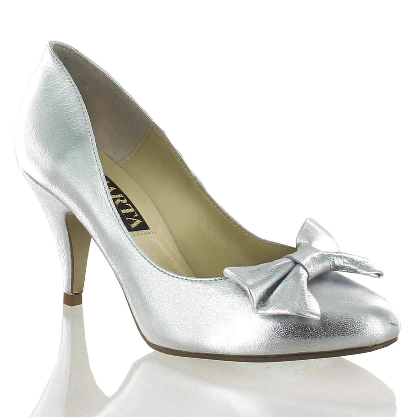 Marta Jonsson Silver Leather Court Shoe