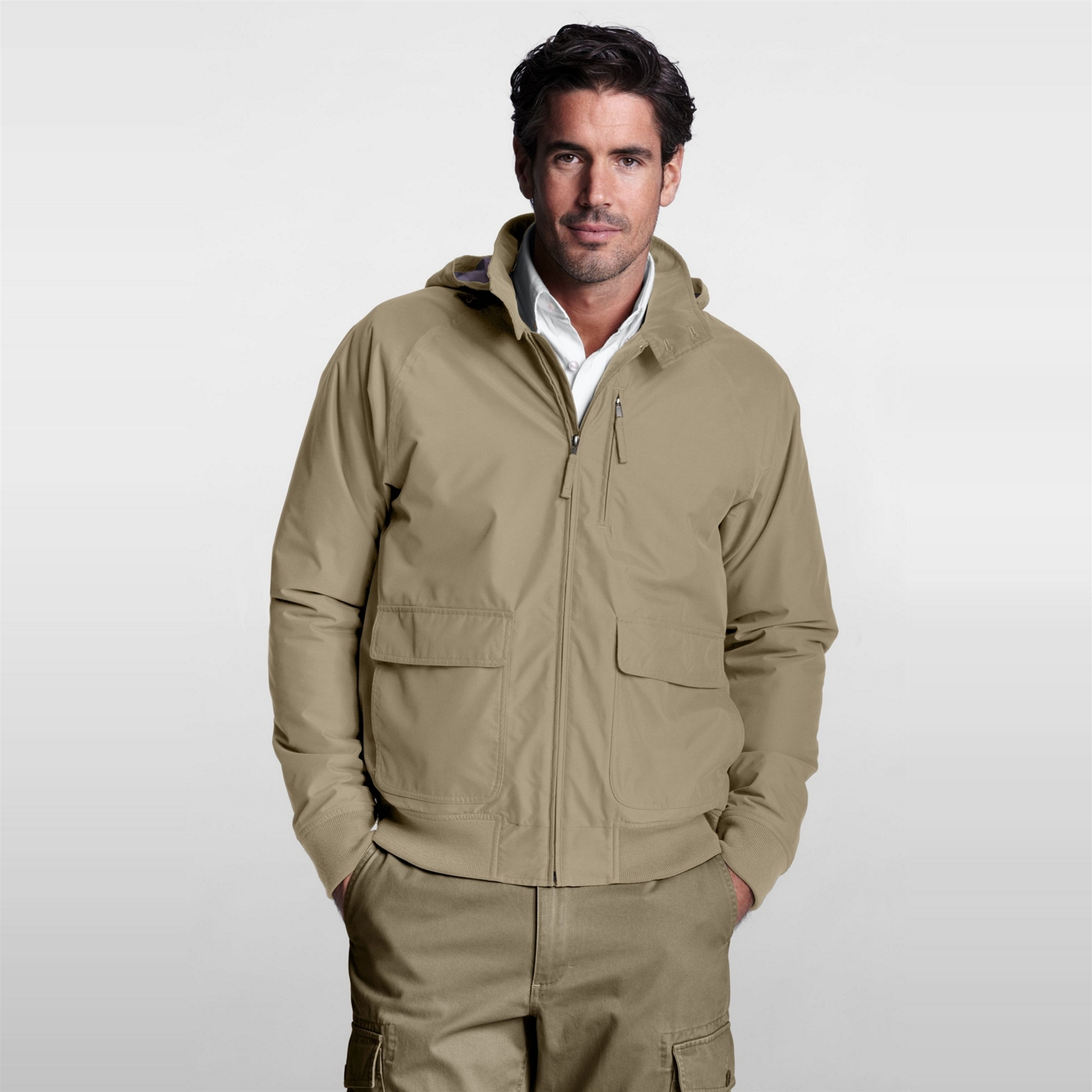 Lands End Green insulated stormer jacket