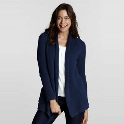 Blue Petite Shaker Stitch Cardigan   Petite   Jumpers & cardigans 