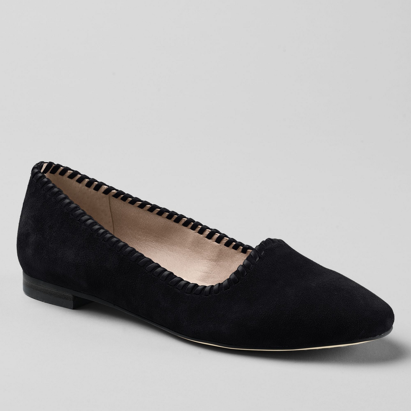 Lands End Black Vanessa Suede Pumps