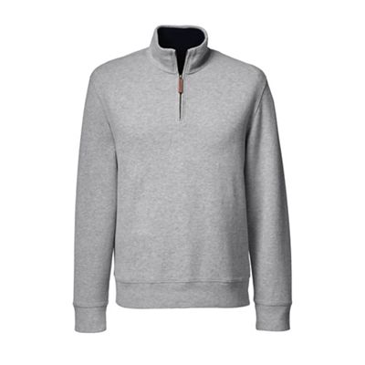 mens half zip jumper grey