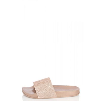 gold diamante sliders