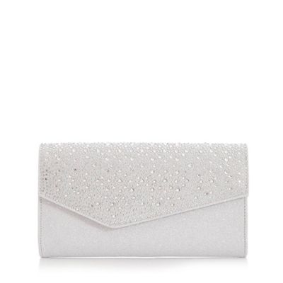 debenhams silver clutch bag