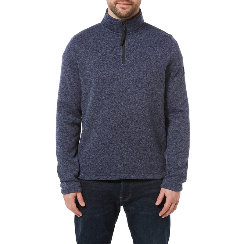 5059011038316 EAN - Tog 24 Navy Marl Monza Knitlook Fleece Zipneck ...