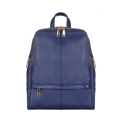 Yumi Blue Faux Leather Backpack | Debenhams