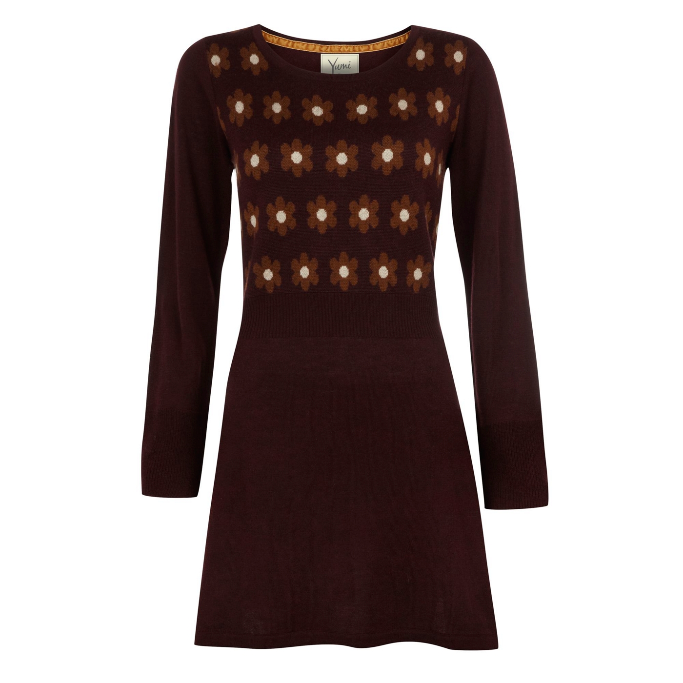 Yumi Burgundy Daisy dress