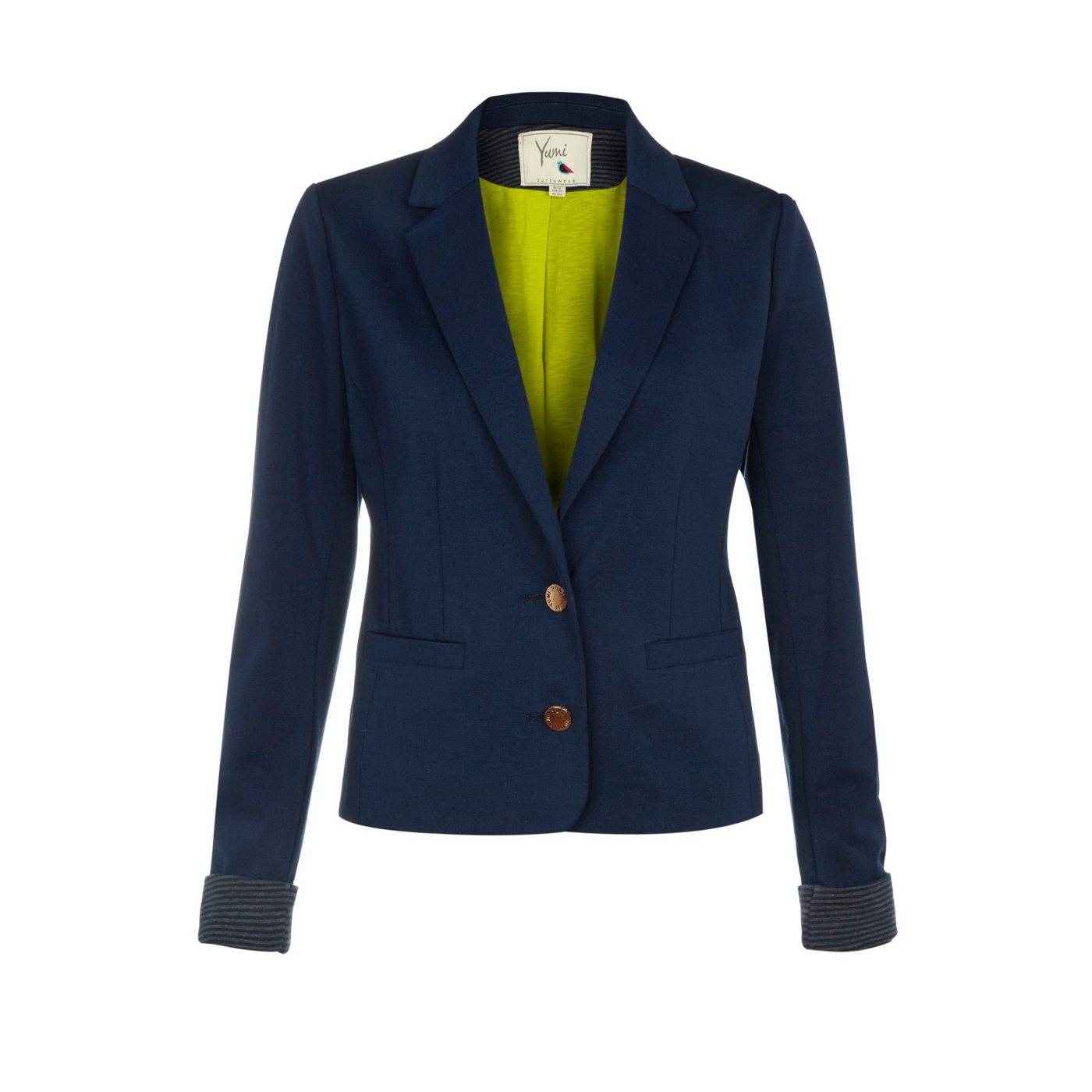 Yumi Navy Jersey blazer