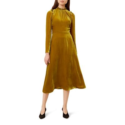 hobbs mustard dress