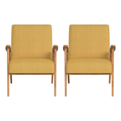 Set Of 2 Tweedy Weave Kempton Armchairs