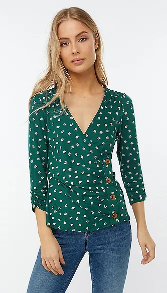 Bilderesultat for monsoon floral green top